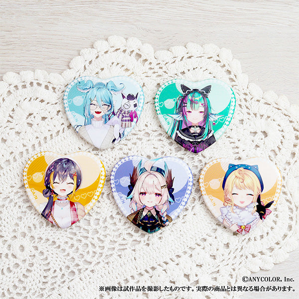 (Goods - Badge) NIJISANJI EN Heart Button Badge / Millie Parfait