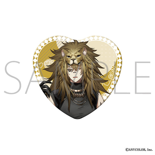 (Goods - Badge) NIJISANJI EN Heart Button Badge / Luca Kaneshiro