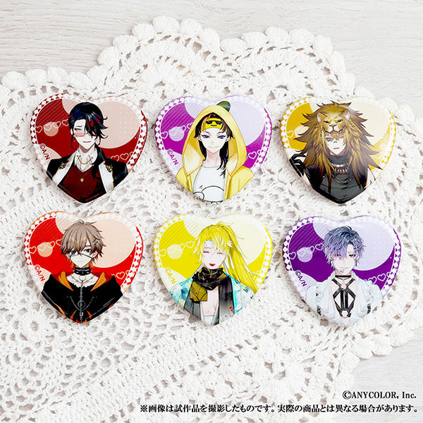 (Goods - Badge) NIJISANJI EN Heart Button Badge / Luca Kaneshiro