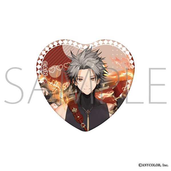 (Goods - Badge) NIJISANJI EN Heart Button Badge / Ryoma Barrenwort