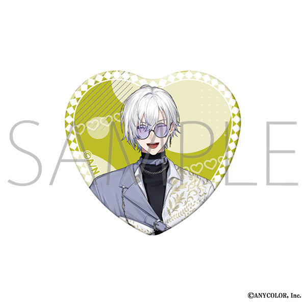 (Goods - Badge) NIJISANJI EN Heart Button Badge / Kaelix Debonair
