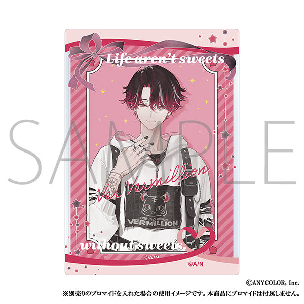 (Goods - Card Case) NIJISANJI EN Liver Famous Quote Hard Bromide Case / Ver Vermillion
