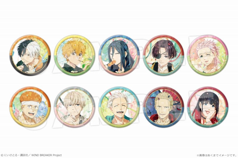 (1BOX=10)(Goods - Badge) TV Anime WIND BREAKER Trading Holographic Button Badge