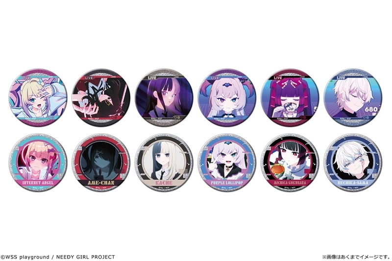 (1BOX=12)(Goods - Badge) Anime NEEDY GIRL OVERDOSE Trading Glitter Button Badge