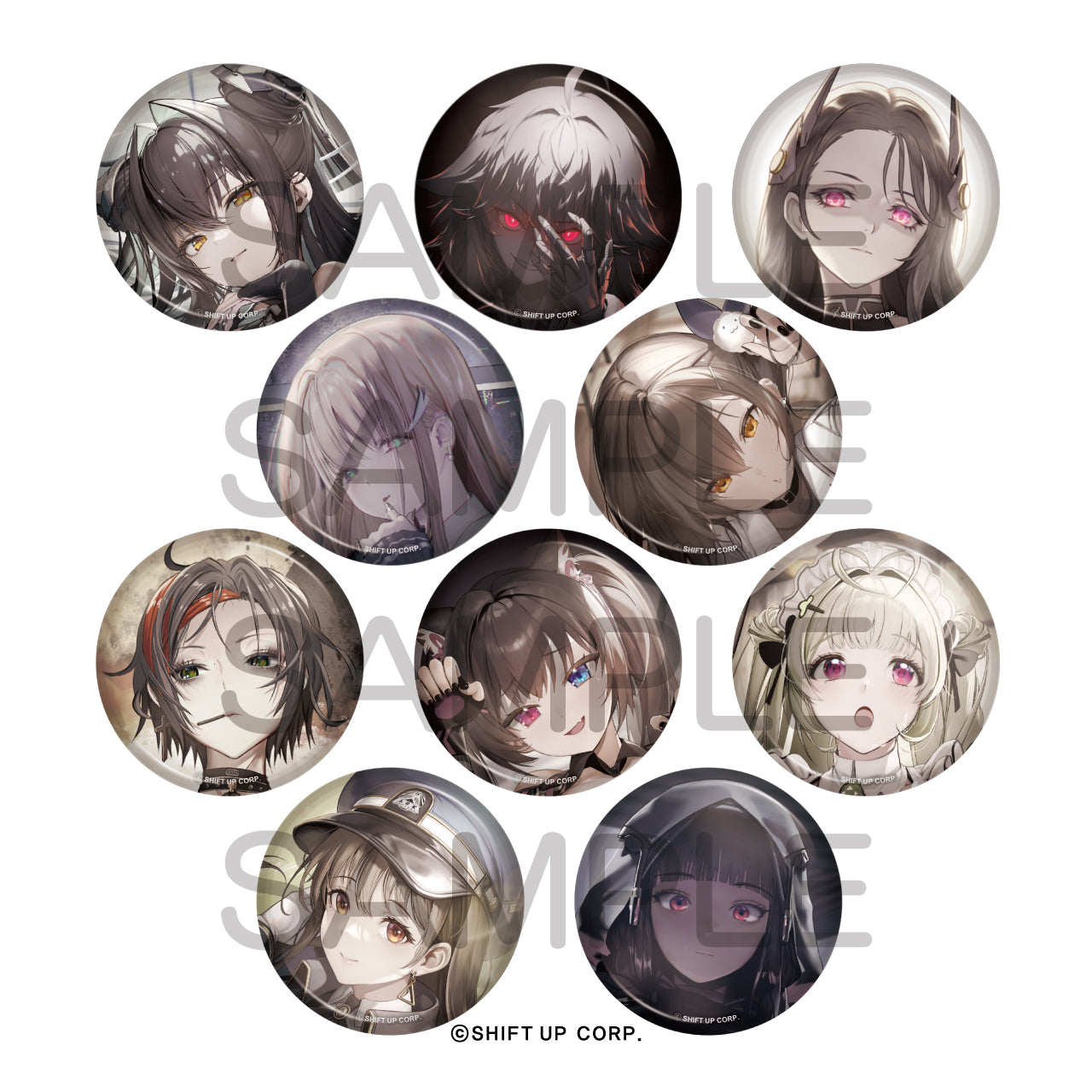 (1BOX=10)(Goods - Badge) GODDESS OF VICTORY: NIKKE BURST Collection Button Badge Vol.3