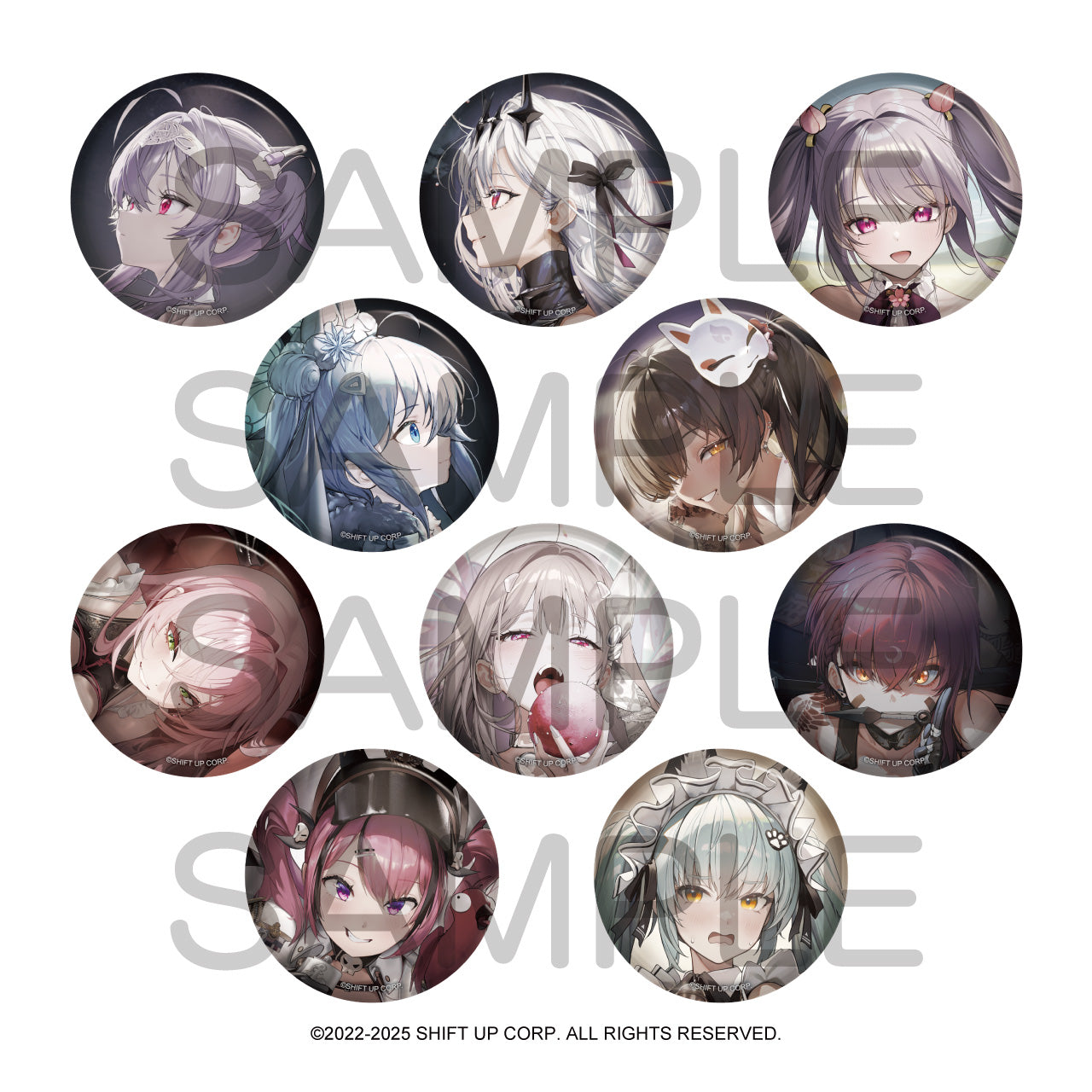 (1BOX=10)(Goods - Badge) GODDESS OF VICTORY: NIKKE BURST COLLECTION Button Badge Vol. 8