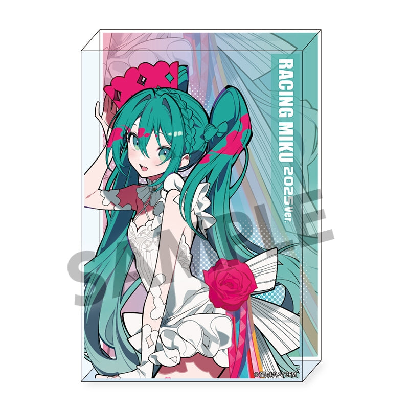 (Goods - Ornament) Racing Miku 2025 15th ”Rhapsody” Ver. Acrylic Block