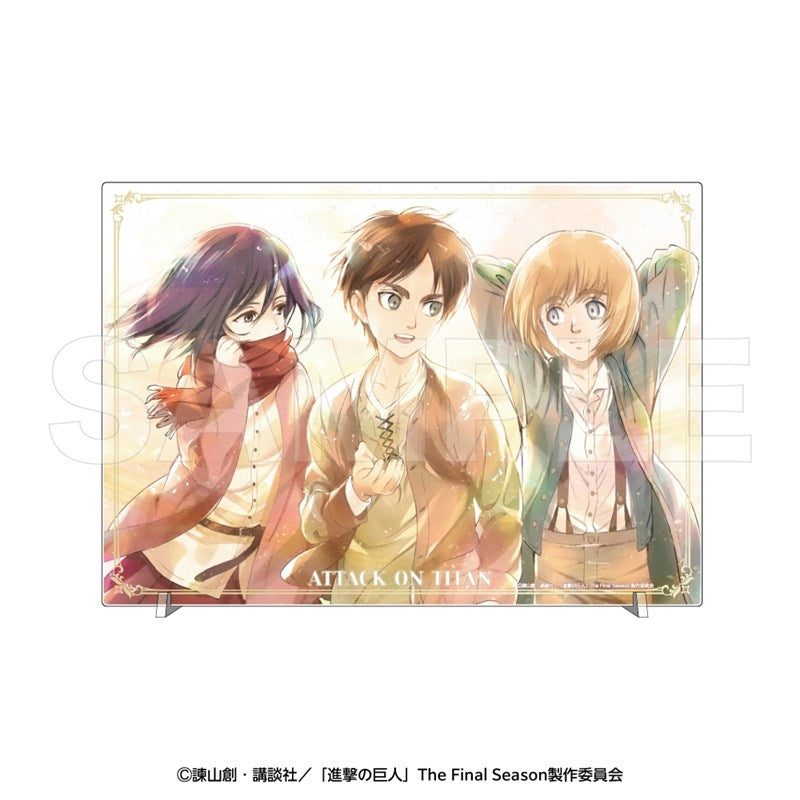 (Goods - Ornament) Attack on Titan Acrylic Panel Eren, Mikasa, Armin