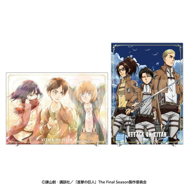 (Goods - Ornament) Attack on Titan Acrylic Panel Eren, Mikasa, Armin
