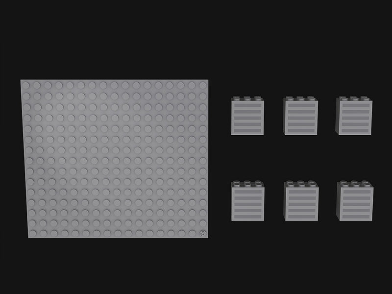 (Figure Accessory) BRICKROID Building A + Base Set