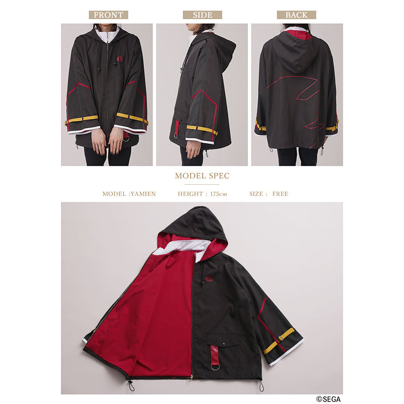 (Goods - Outerwear) Sonic the Hedgehog x Favorite Collab * Shadow - Black Hedgehog Hooded Blouson with Detachable Sleeve Belts