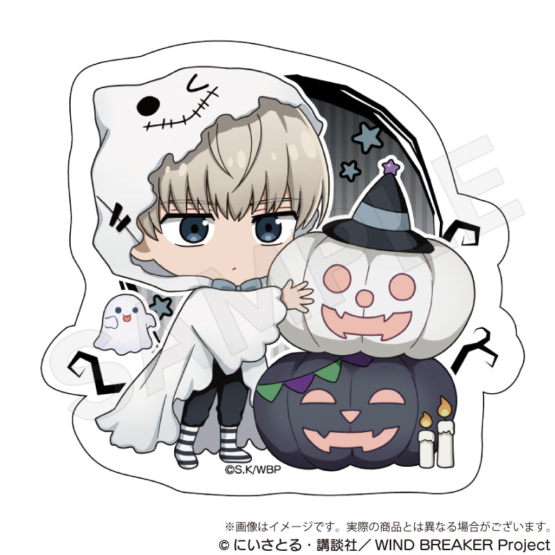 (Goods - Sticker) WIND BREAKER Die-cut Sticker Black Halloween ver. Ren Kaji