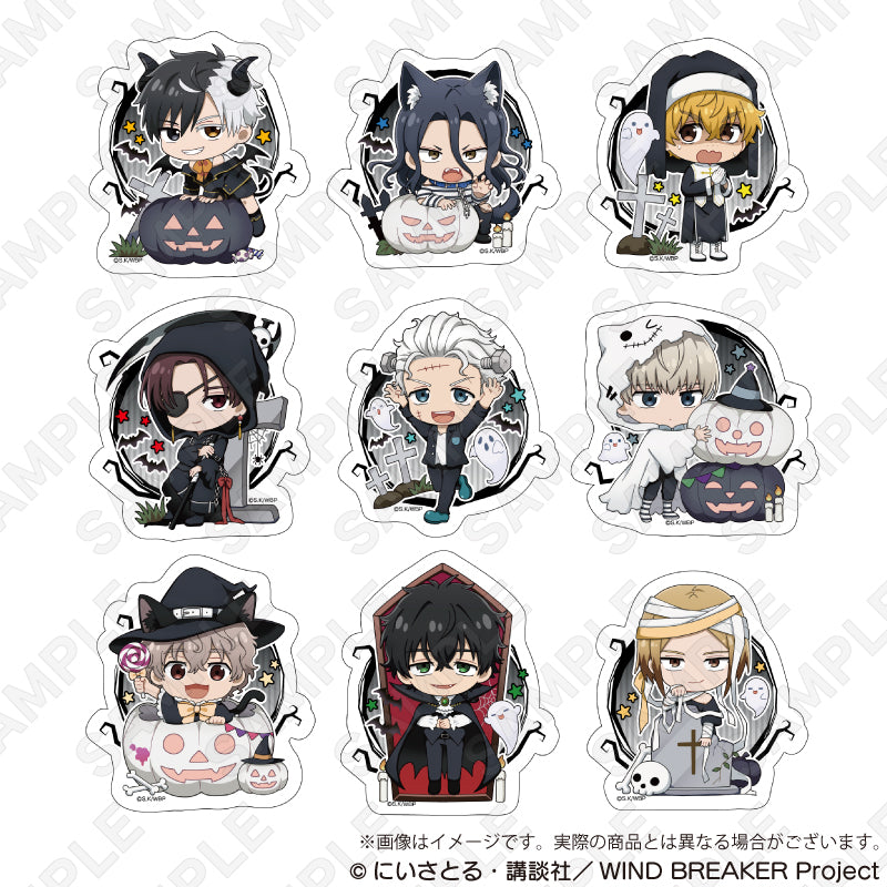 (Goods - Sticker) WIND BREAKER Die-cut Sticker Black Halloween ver. Ren Kaji