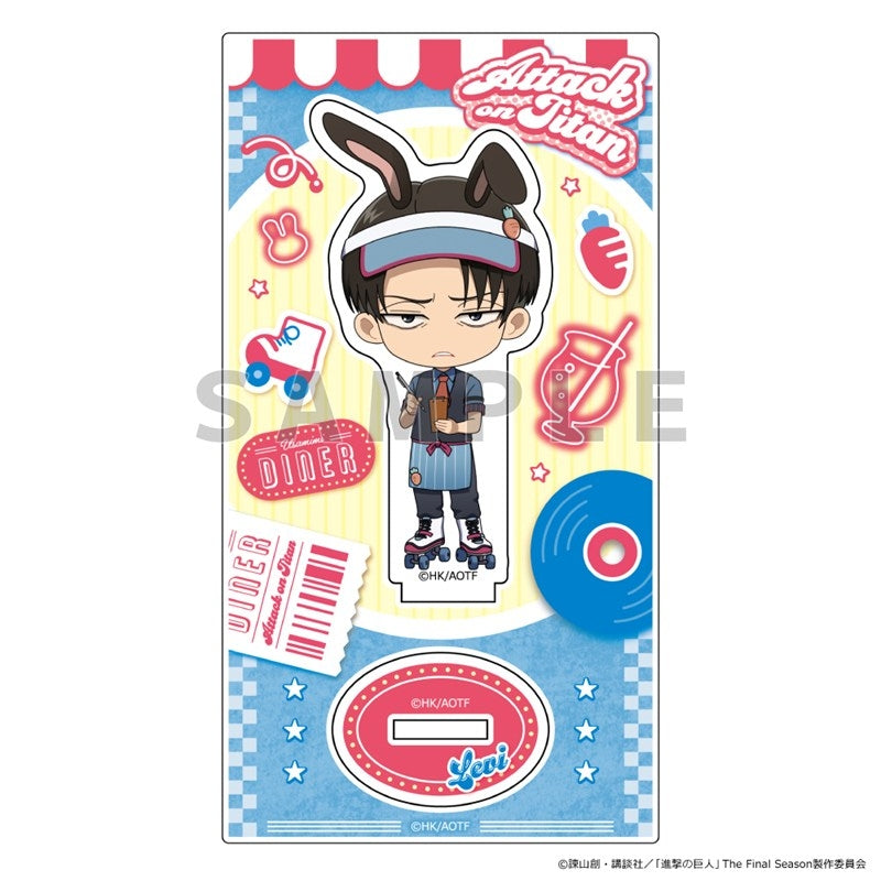 (Goods - Acrylic Stand) Attack on Titan Acrylic Stand (Levi/Bunny Ears Diner)