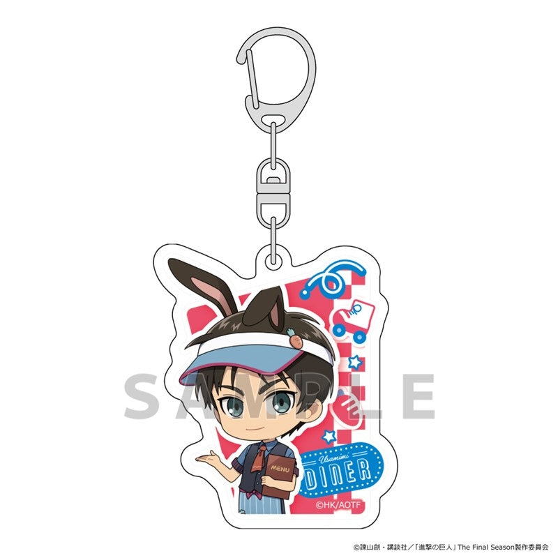 (Goods - Keychain) Attack on Titan Acrylic Keychain (Eren/Bunny Ears Diner)
