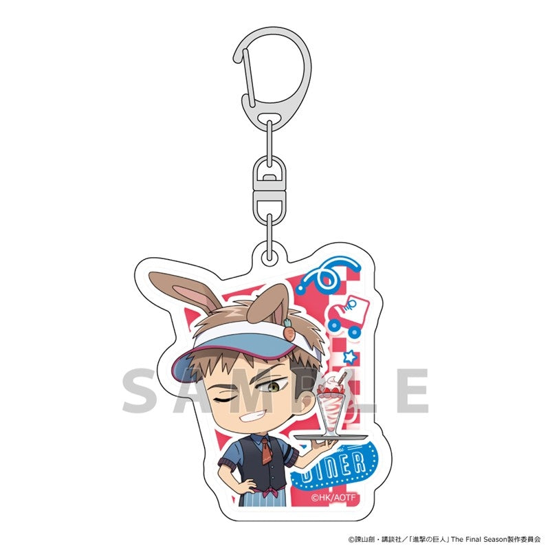 (Goods - Keychain) Attack on Titan Acrylic Keychain (Jean/Bunny Ears Diner)
