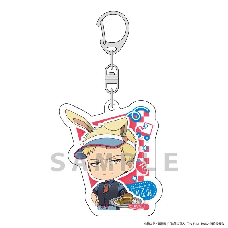 (Goods - Keychain) Attack on Titan Acrylic Keychain (Reiner/Bunny Ears Diner)