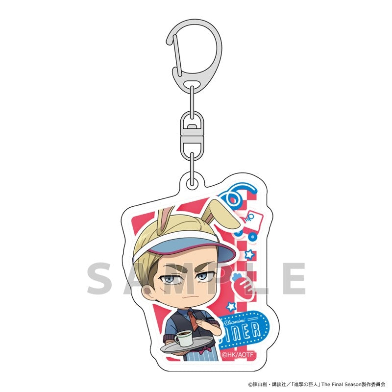 (Goods - Keychain) Attack on Titan Acrylic Keychain (Erwin/Bunny Ears Diner)