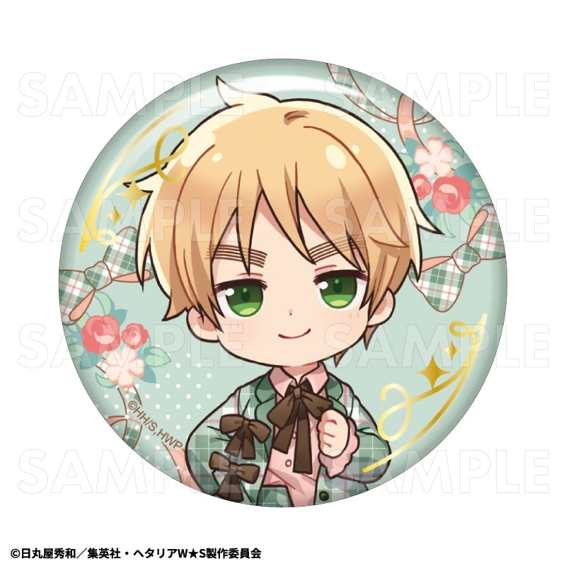 (1BOX=8)(Goods - Badge) Hetalia World★Stars Trading Foil-Stamped Badge (Balletcore Style)