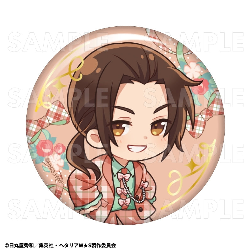 (1BOX=8)(Goods - Badge) Hetalia World★Stars Trading Foil-Stamped Badge (Balletcore Style)