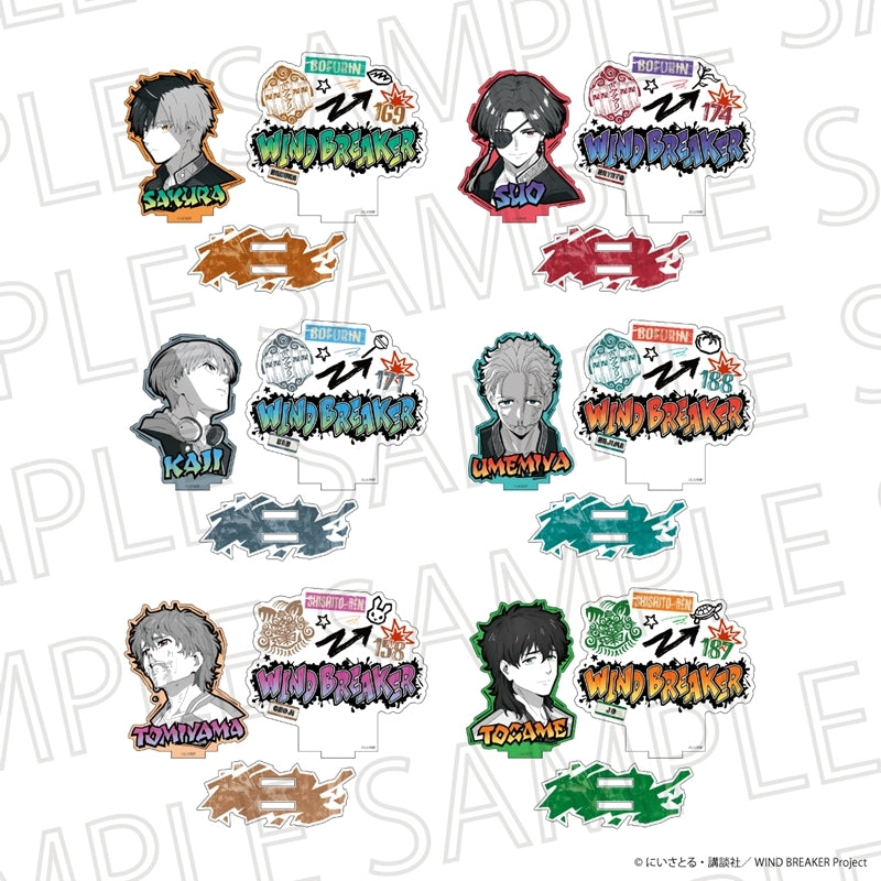 (Goods - Acrylic Stand) WIND BREAKER Acrylic Stand w/Background (Accent Color) Haruka Sakura