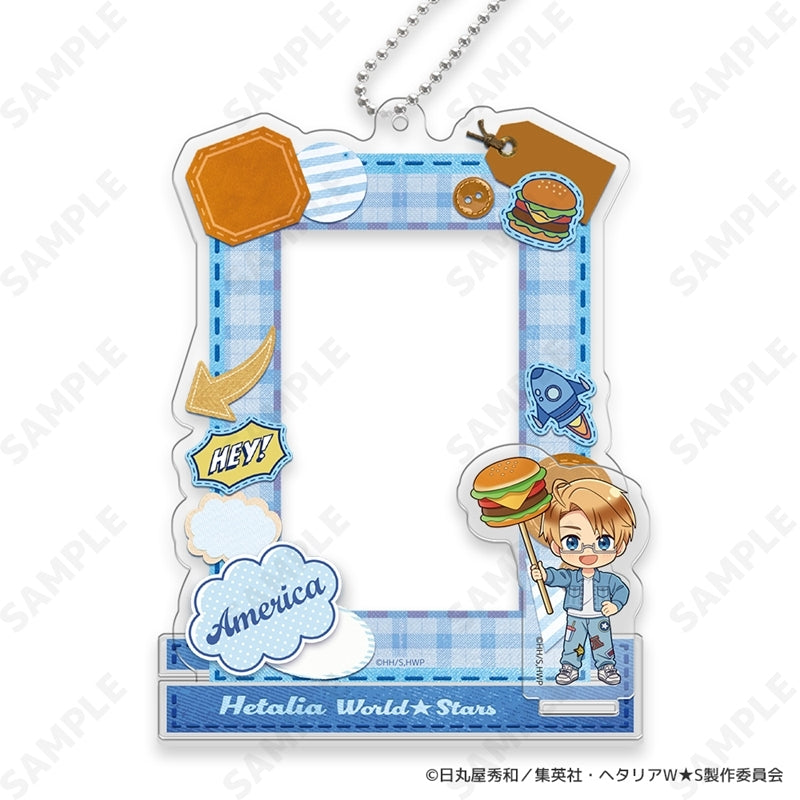 (Goods - Acrylic Stand) Hetalia World★Stars ~ Greetings with Denim Style. ~ Mini Photo Stand Set 4. America