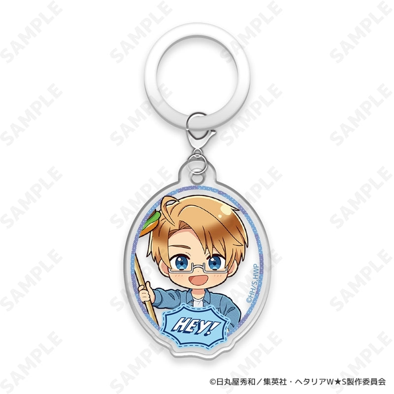 (1BOX=8)(Goods - Charm) Hetalia World★Stars ~ Greetings with Denim Style. ~ Trading Halo Charm