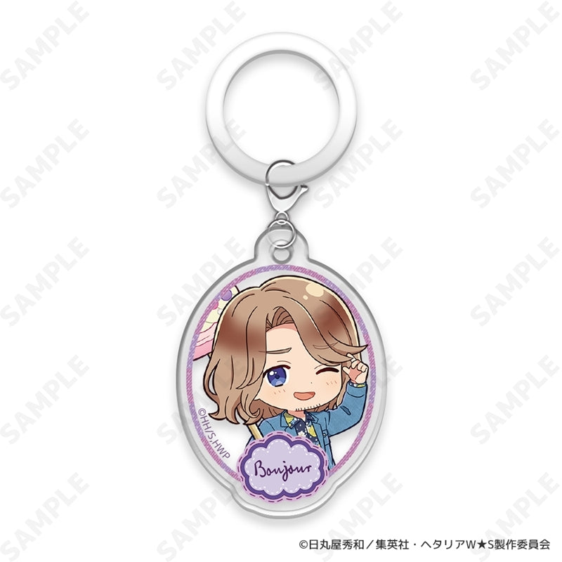 (1BOX=8)(Goods - Charm) Hetalia World★Stars ~ Greetings with Denim Style. ~ Trading Halo Charm