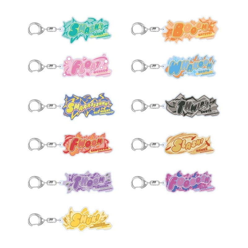 (Goods - Keychain) My Hero Academia 10th Anniversary Sound Effects Acrylic Keychain Endeavor