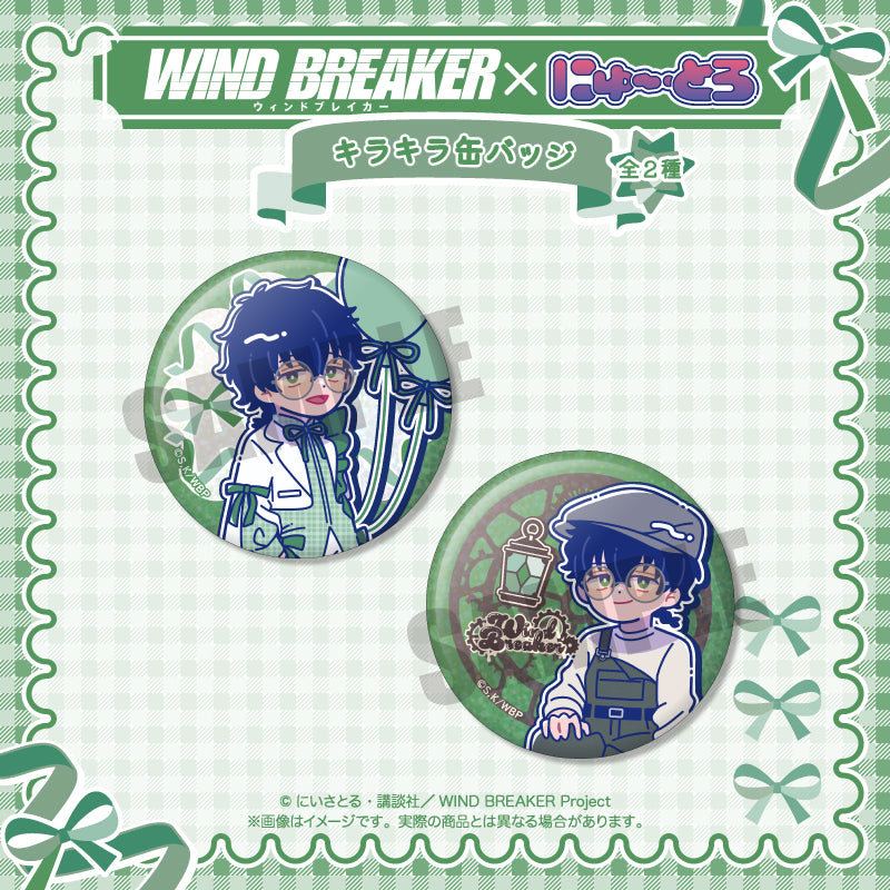 (Goods - Badge) WIND BREAKER Nyu~toro Birthday Item Jo Togame Sparkling Button Badge A