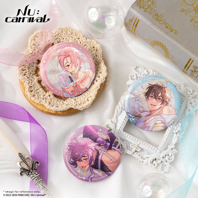 (Goods - Button Badge) NU: Carnival Birthday Blessing Series - Shimmering Round Badge - Aster