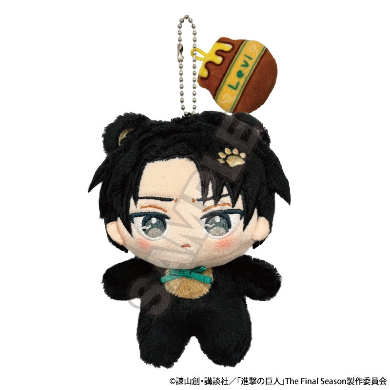 (Goods - Plush) Attack on Titan Nui Piece + Harapeko Kuma Levi