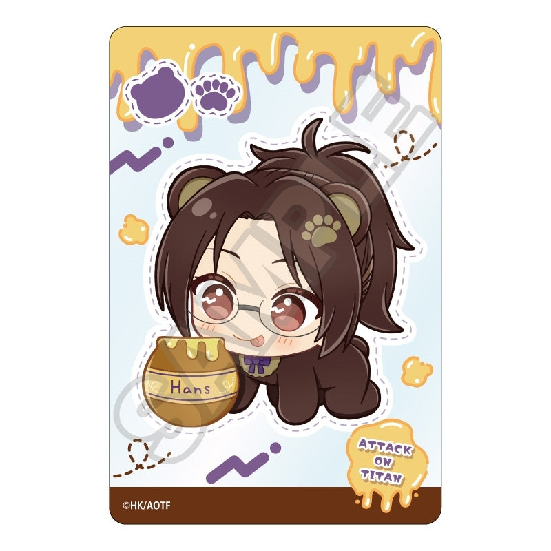 (Goods - Card) Attack on Titan Nui Piece Friends Harapeko Kuma Chara Pic Hange Zoe
