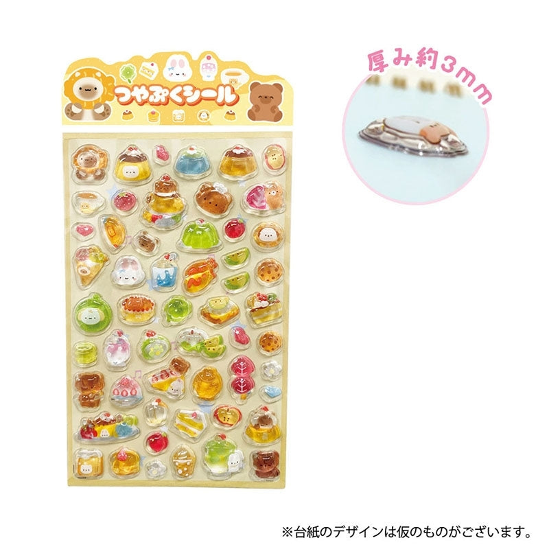 (Goods - Sticker) Non-Chara Tsuyapuku Sticker Orange Sweets Bear