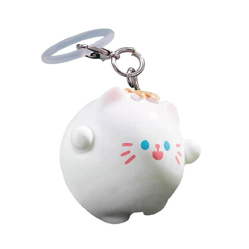 (Goods - Charm) Non-Chara Mejirushi Mascot Charm White Cat Maple
