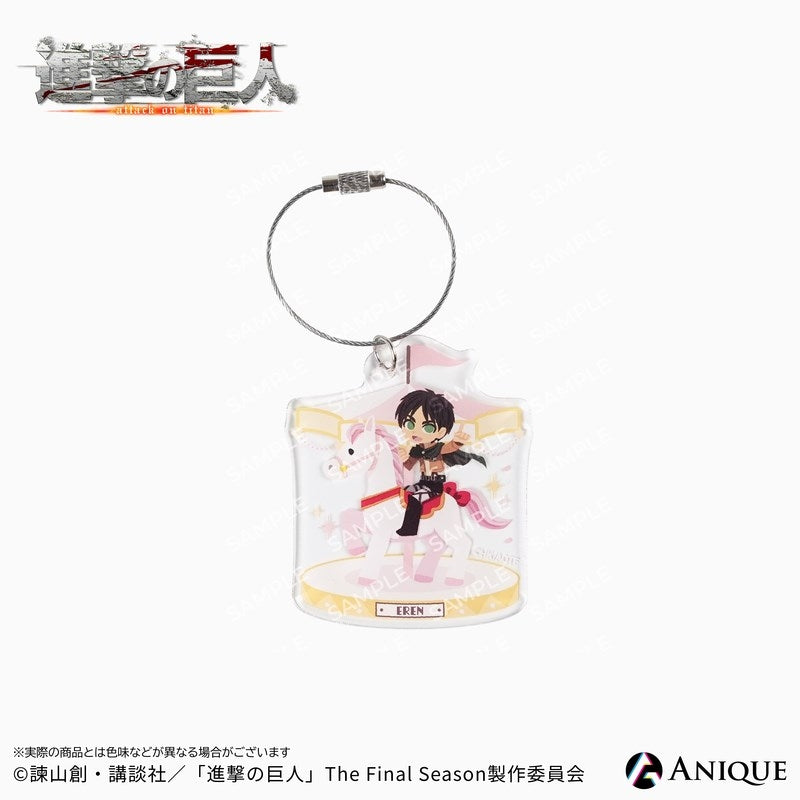 (1BOX=6)(Goods - Keychain) Attack on Titan Exclusive Chibi Art (Cavalry/Art by Hyogonosuke) Trading Acrylic Keychain (6 Types Total)