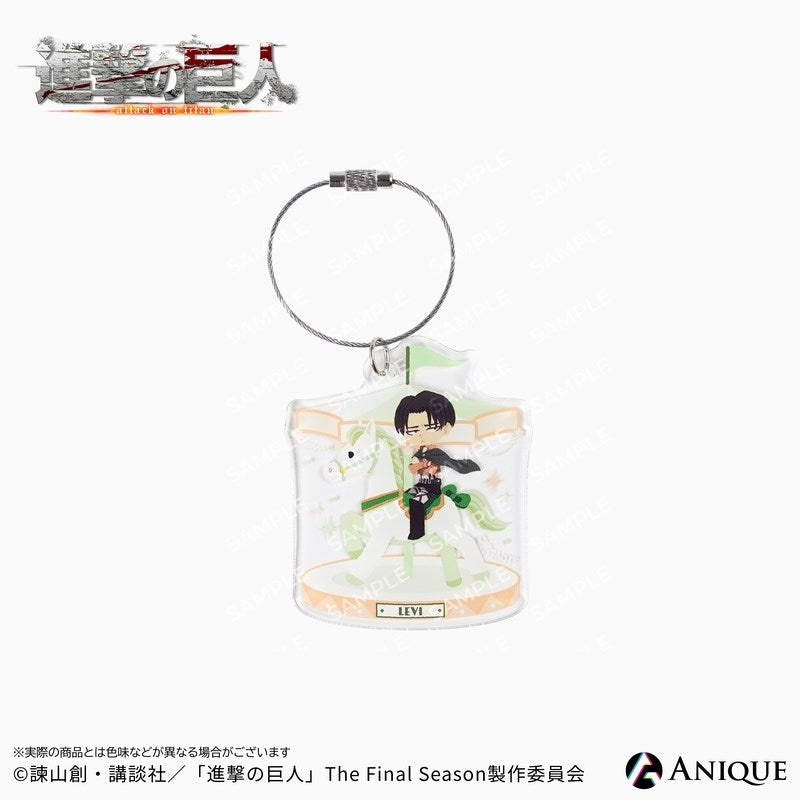 (1BOX=6)(Goods - Keychain) Attack on Titan Exclusive Chibi Art (Cavalry/Art by Hyogonosuke) Trading Acrylic Keychain (6 Types Total)
