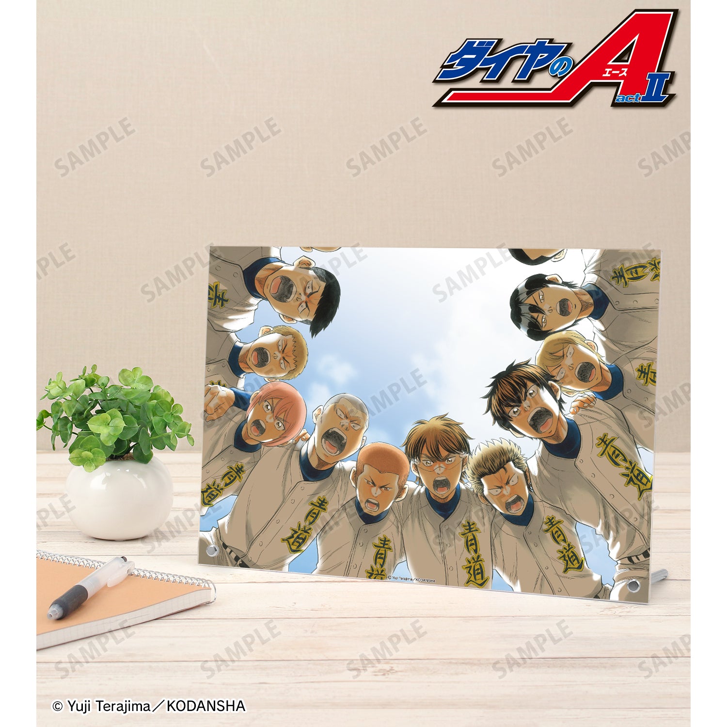 (Goods - Ornament) Ace of Diamond actⅡ Seido High Ensemble A4 Acrylic Panel