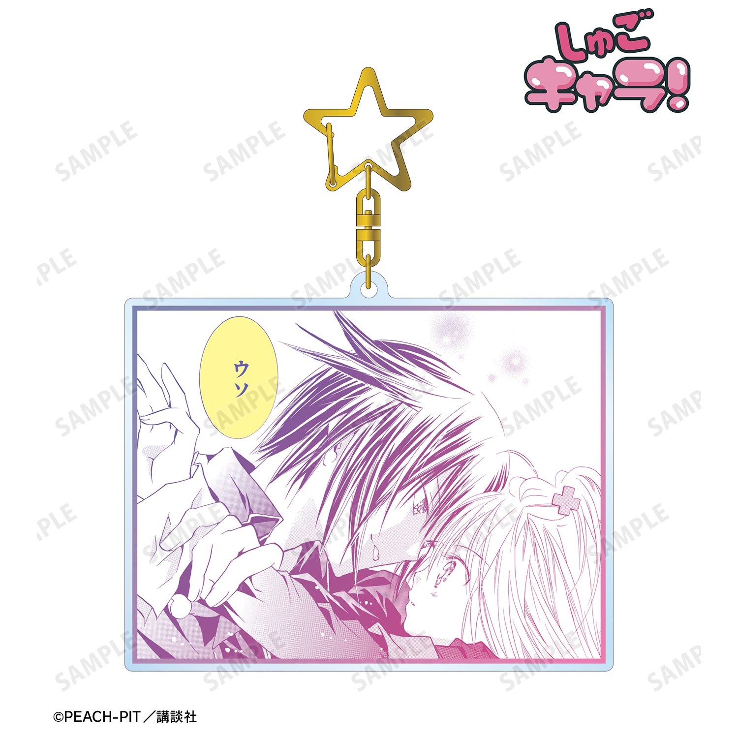 (Goods - Keychain) Shugo Chara! Amu Hinamori & Ikuto Tsukiyomi Creator Panel BIG Acrylic Keychain Vol.3