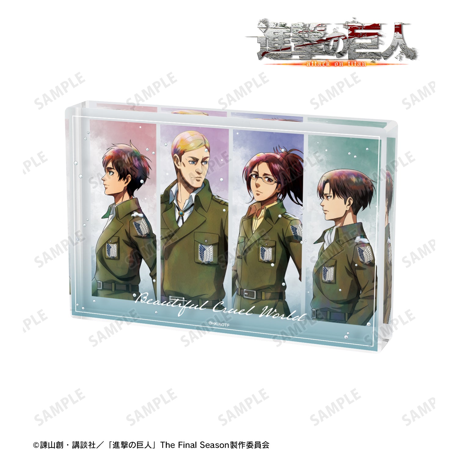 (Goods - Ornament) Attack on Titan Exclusive Art Ensemble Winter Stroll ver. Acrylic Block