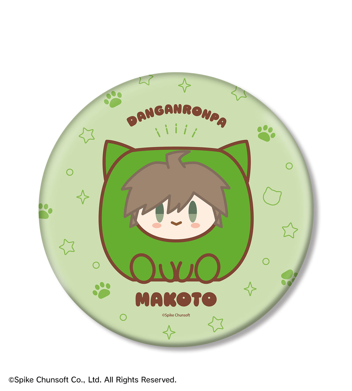 (Goods - Badge) Danganronpa Series Makoto Naegi Kemocube BIG Button Badge