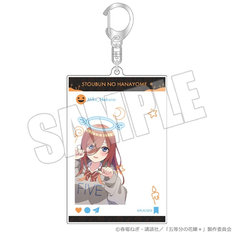 (Goods - Key Chain) The Quintessential Quintuplets* Doodle Style Acrylic Key Chain - Trick or Heart Miku