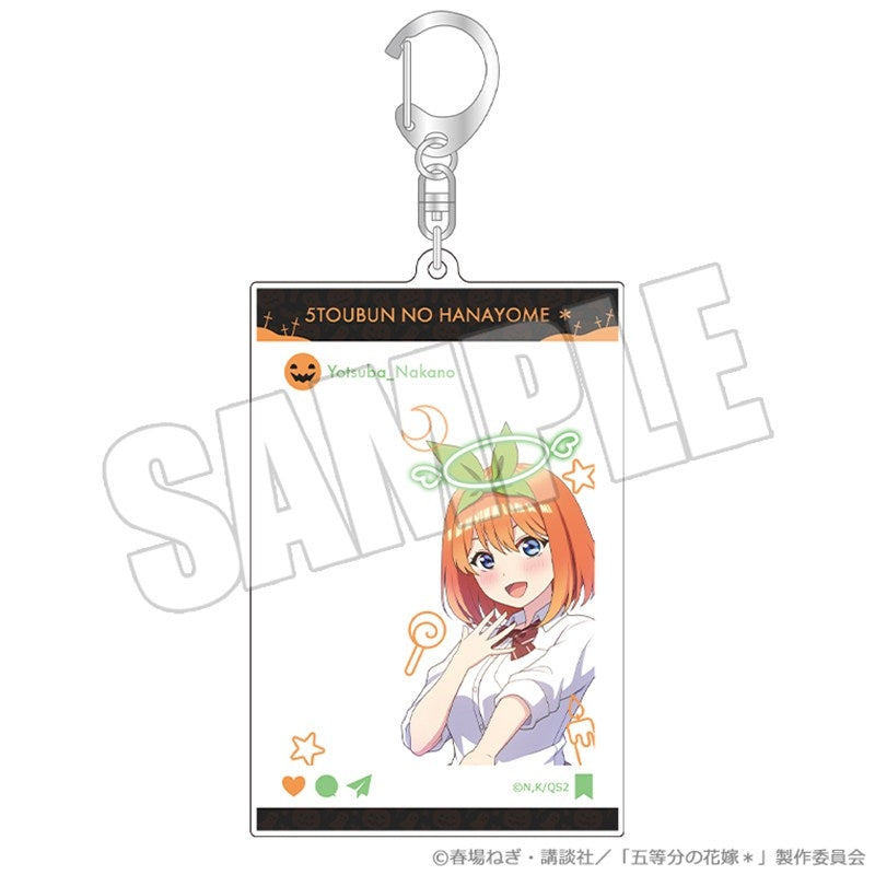 (Goods - Key Chain) The Quintessential Quintuplets* Doodle Style Acrylic Key Chain - Trick or Heart Yotsuba