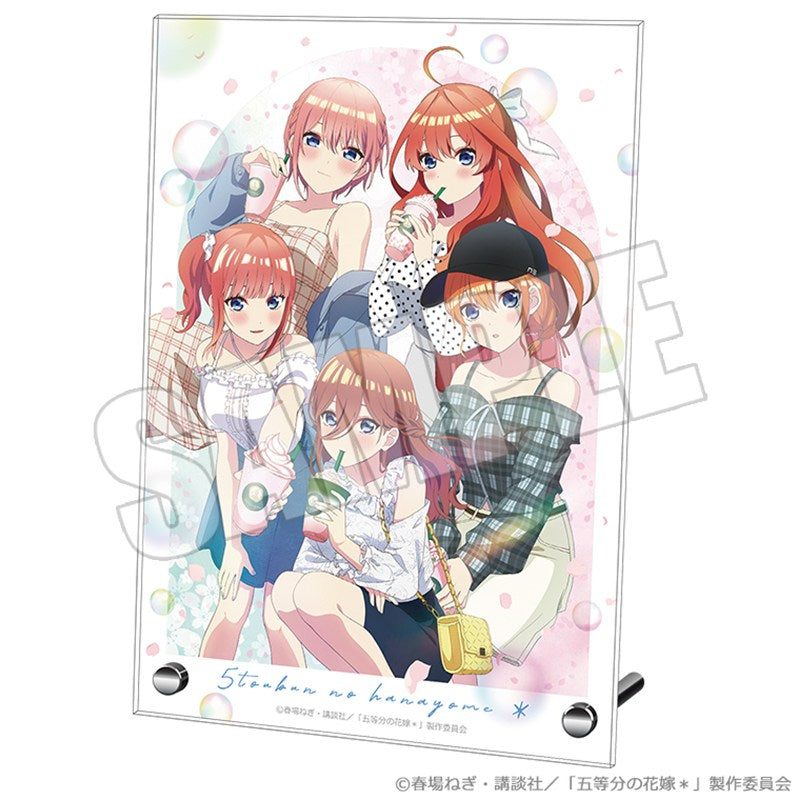 (Goods - Ornament) The Quintessential Quintuplets* Acrylic Plate - A Sip of Spring with A Blossoming Girl
