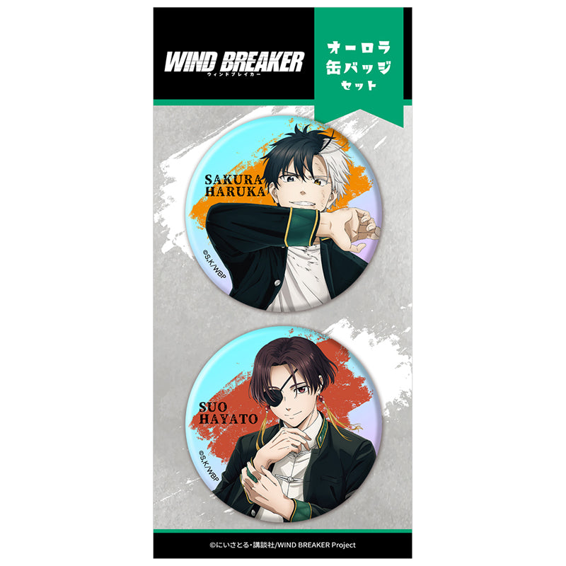 (Goods - Badge) TV Anime - WIND BREAKER Season 2 Iridescent Button Badge Set of 2 Haruka Sakura & Hayato Suo