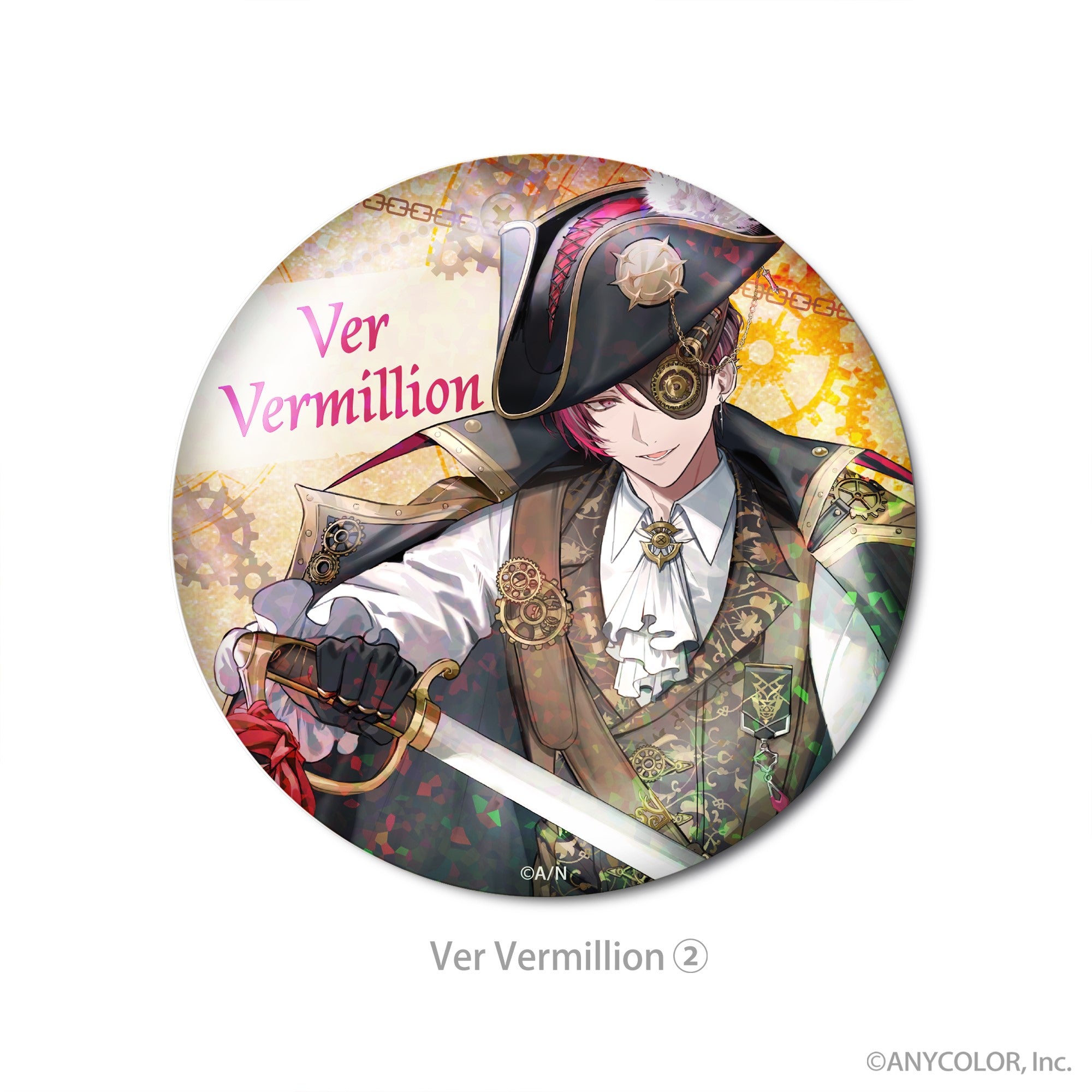 (Goods - Badge) XSOLEIL Holographic Button Badge Ver Vermillion②