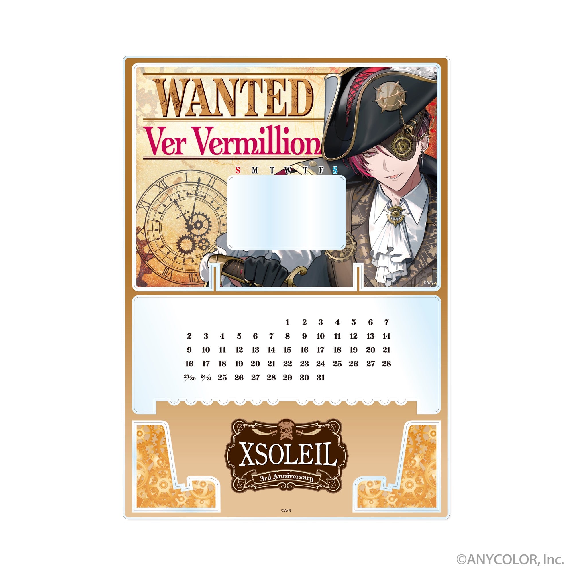 (Goods - Calendar) XSOLEIL Acrylic Perpetual Calendar Ver Vermillion