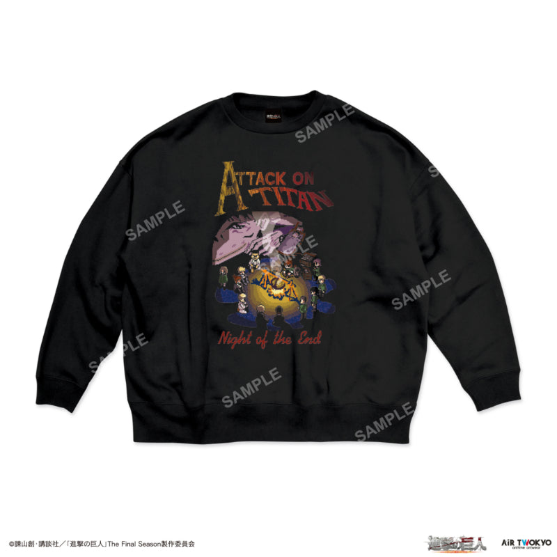 (Goods - Shirt) Attack on Titan The Final Season Final Chapter Bit Art Sweatshirt 4 (Night of the End)