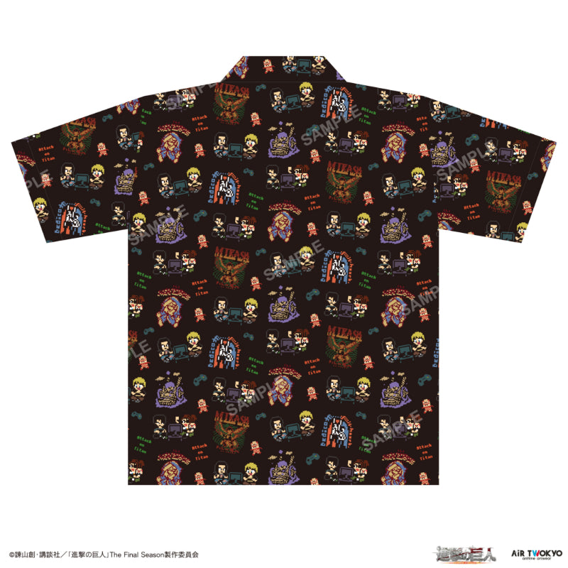 (Goods - Shirt) Attack on Titan The Final Season Final Chapter Game Bit Pattern Shirt