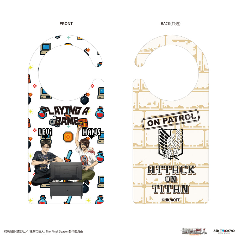 (Goods - Other) Attack on Titan The Final Season Final Chapter Door Hanger (Levi & Hange)